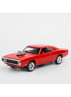 Swift سيارات لعبة معدنية مصبوبة بمقياس 1:32 بأبواب قابلة للفتح من طراز Dodge Charger Fast &amp; Furious 7 مع ضوء وامض وصوت موسيقي كهدية للأطفال الأولاد والبنات  - Image 1