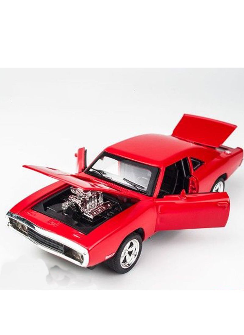 Swift 1:32 Diecast Metal Pullback Openable Doors Toy Cars Dodge Charger Fast & Furious 7 with Flashing Light and Musical Sound for Gifts Toys for Kids Boys and Girls Children  - Image 2