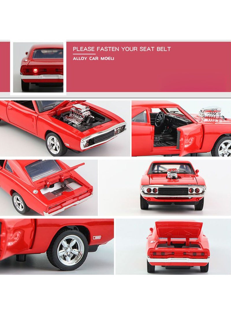 Swift 1:32 Diecast Metal Pullback Openable Doors Toy Cars Dodge Charger Fast & Furious 7 with Flashing Light and Musical Sound for Gifts Toys for Kids Boys and Girls Children  - Image 3