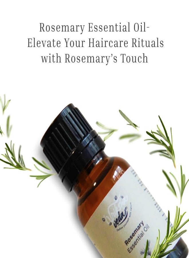 Vriksha Veda Pure Rosemary Essential Oil for Hair Growth, Hair Fall Control and Strengthen Hair Follicles I Steam Distilled I Aromatherapy I 15 ml - Image 2