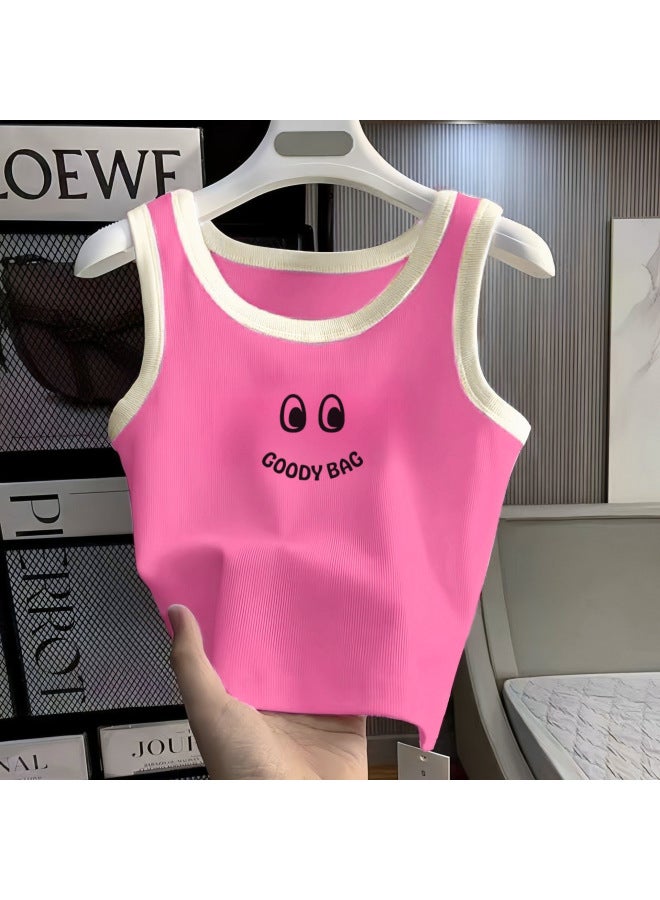 New Summer Korean Style Children's Clothing Thin Cool Ice Silk Vest Girls Versatile Sleeveless Tops For Children