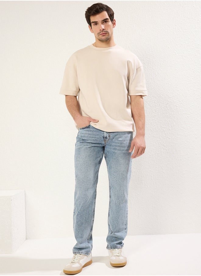 trendyol Blue Straight Fit Jeans  - Image 4