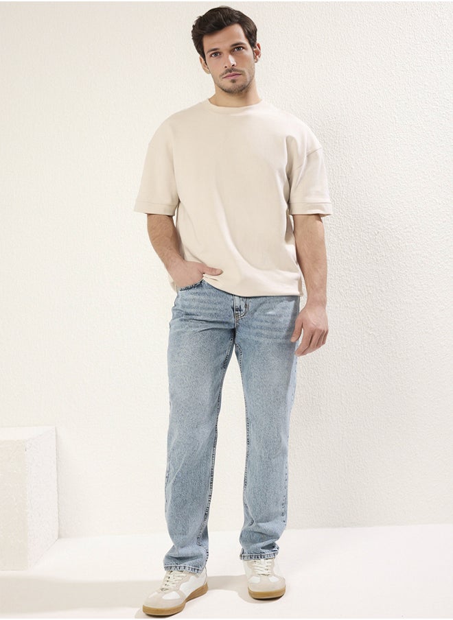 trendyol Blue Straight Fit Jeans  - Image 1