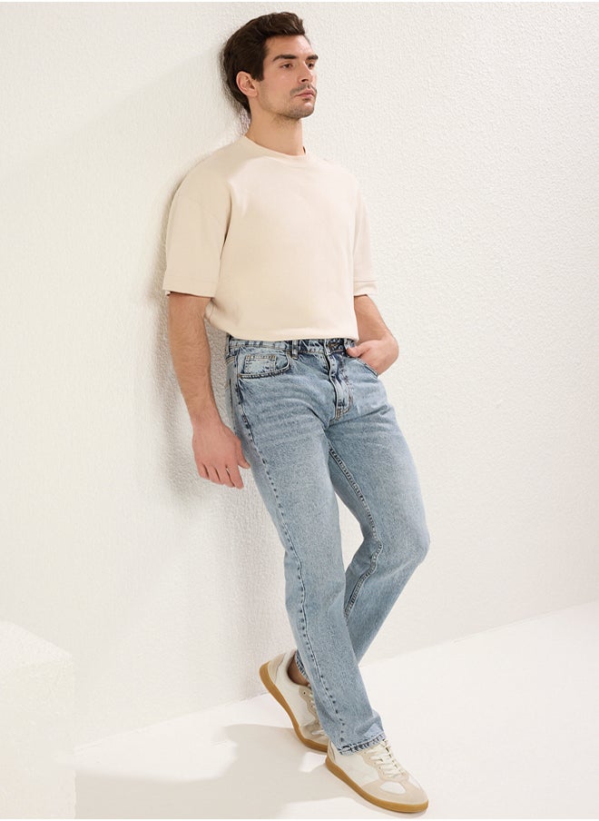 trendyol Blue Straight Fit Jeans  - Image 5