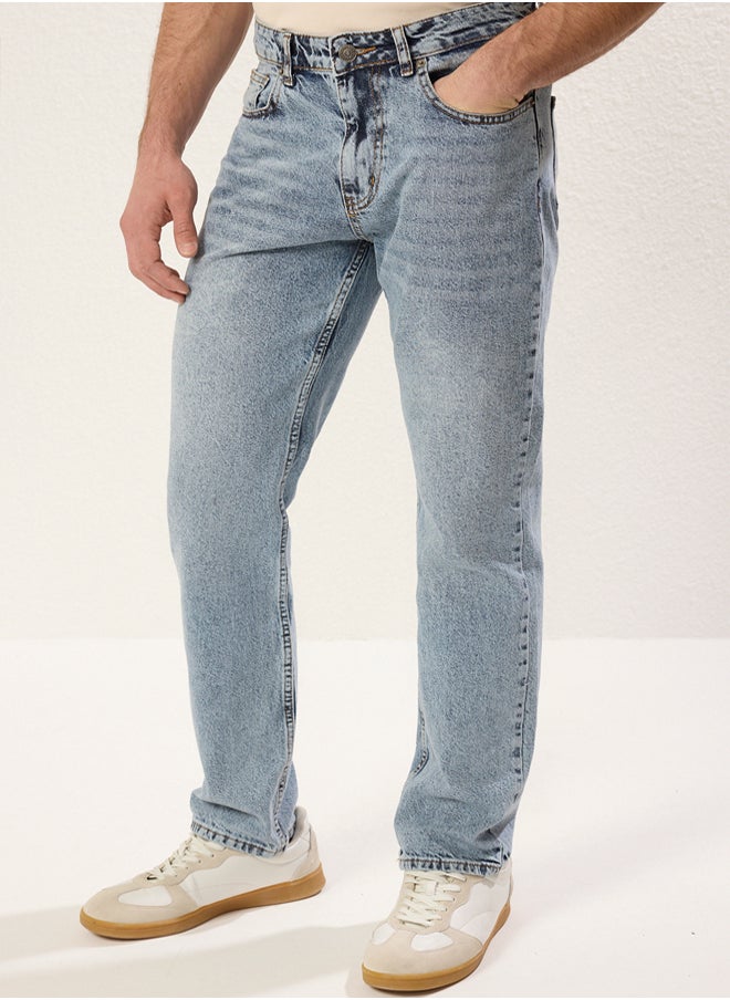 trendyol Blue Straight Fit Jeans  - Image 3