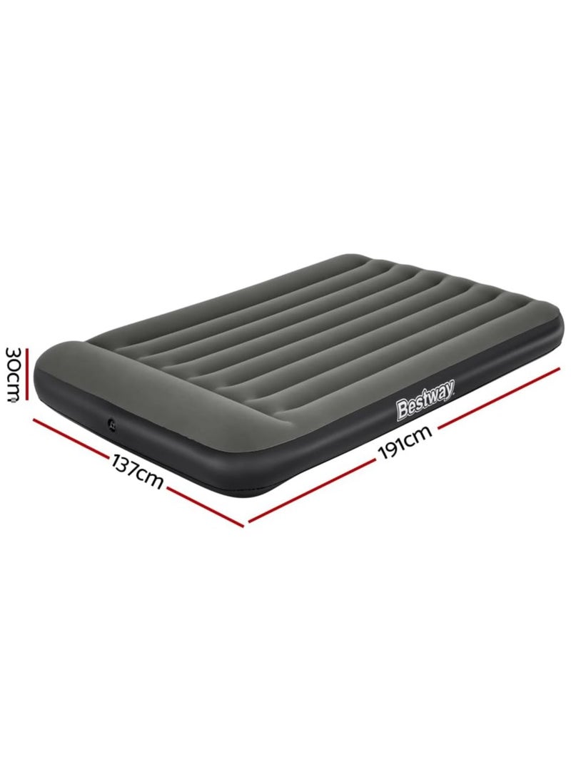 Bestway - Inflatable Tritech Full Air Mattress | Durable Tritech, Built-in Pillow with Fast Inflation,191 X 137 X 30 cm, Model: 67681 - Image 1
