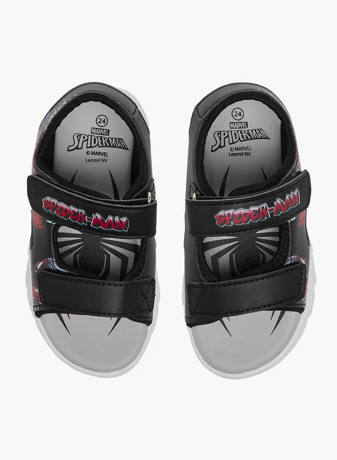 MARVEL Boys Light-Up Spider-Man Print Sandals