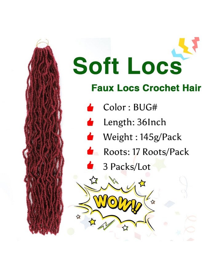 كاريدا شعر كروشيه كاريدا فو لوكس 36 بوصة، 3 عبوات جديدة من شعر كروشيه ناعم، شعر كروشيه فو لوكس مسبق التصفيف للنساء ذوات البشرة السمراء (36 بوصة (عبوة من 3 قطع)، رقم الخطأ) - Image 3