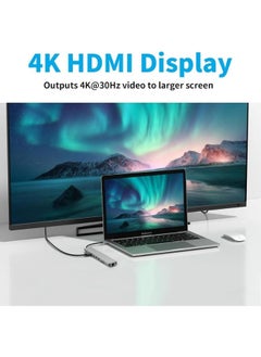Generic USB C Hub Adapter, 10 in 1 Type C Dongle Station, USB-C to 4K HDMI Multiport Converter with RJ45 Ethernet, USB 3.0, 100W PD, SD/TF Card Reader, for PC, iPad, Other USB C Devices  - Image 5
