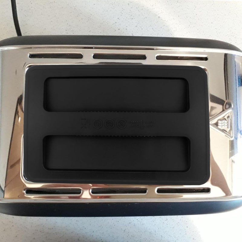 Notoke Silicone Toaster Top Cover, 1PCS Toaster Cover Black Bread Maker Dust Machine Covers Protector Lid Sandwich Machine Part Accessories - Image 4