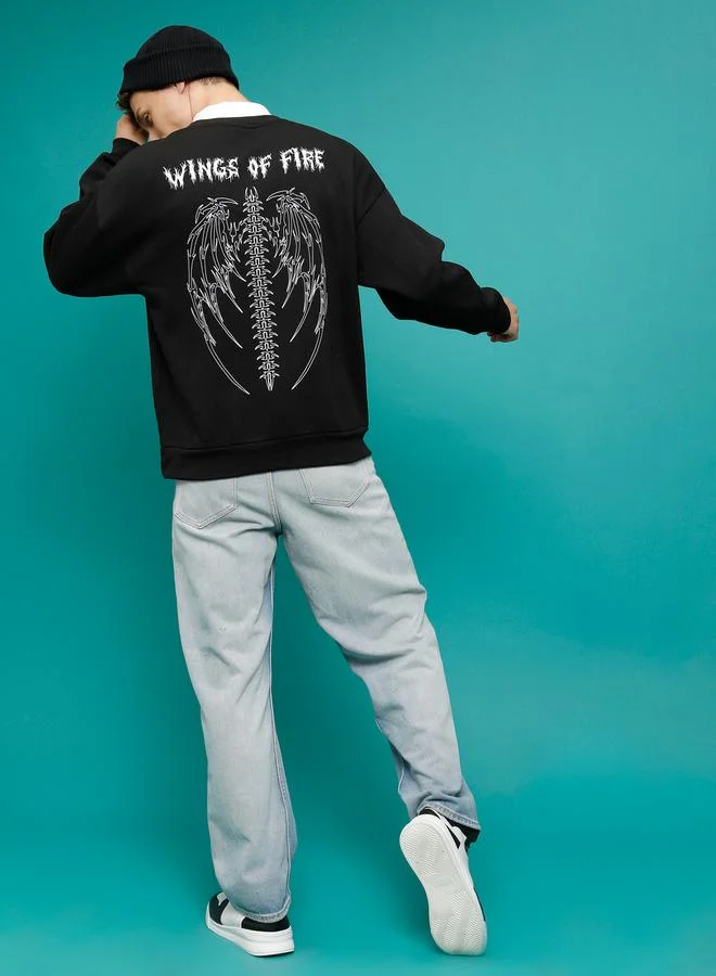 HIGHLANDER Graphic Print Oversized Sweatshirt by Styli
