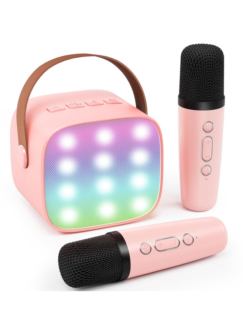 MAKS & CO. - Kids Karaoke Machine with Wireless Microphone | Bluetooth Speaker & Rechargeable Music Player for Ages 4-10 (Pink) - Image 1