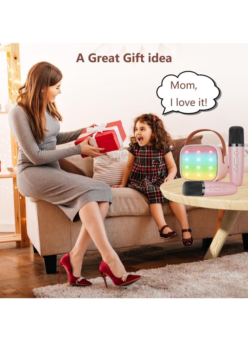 MAKS & CO. - Kids Karaoke Machine with Wireless Microphone | Bluetooth Speaker & Rechargeable Music Player for Ages 4-10 (Pink) - Image 1