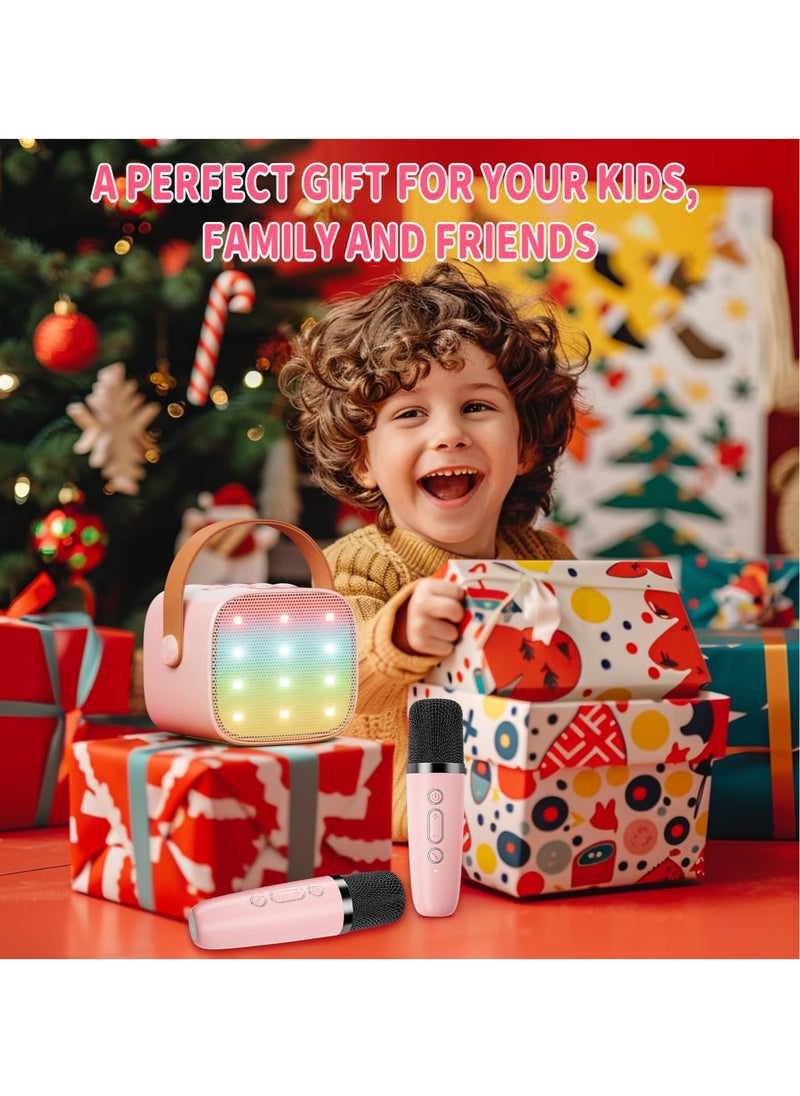 MAKS & CO. - Kids Karaoke Machine with Wireless Microphone | Bluetooth Speaker & Rechargeable Music Player for Ages 4-10 (Pink) - Image 1