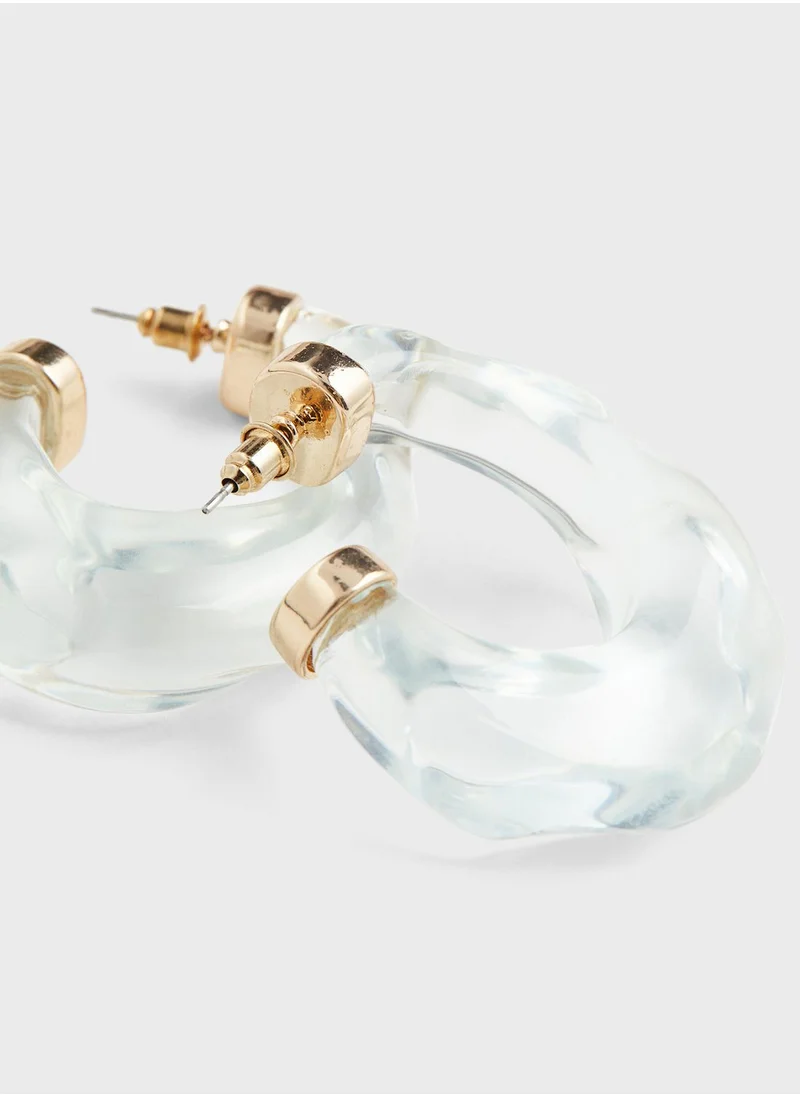 اتش اند ام Asymmetrical Hoop Earrings
