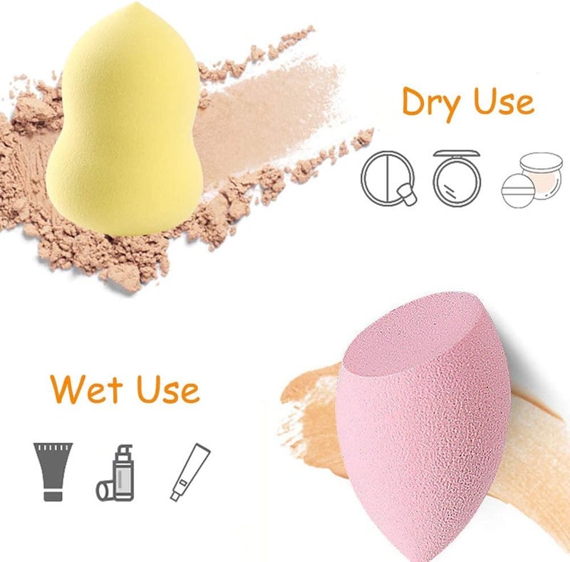 FUNI Makeup Sponge for Foundation and Concealer, Makeup Sponge Blender Blending Sponge Face Beauty Sponge Flawless, Suitable for all Skin Types(Yellow) - Image 2