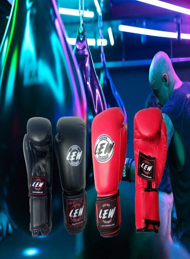 LEW Training Boxing Gloves with a Pair of Hand Wraps Gloves red - Image 2