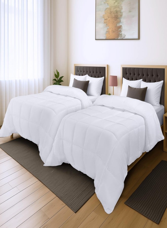 Utopia Bedding Comforter Duvet Insert, Quilted Comforter with Corner Tabs, Box Stitched Down Alternative Comforters Queen Size (White, Pack of 2) - Image 1