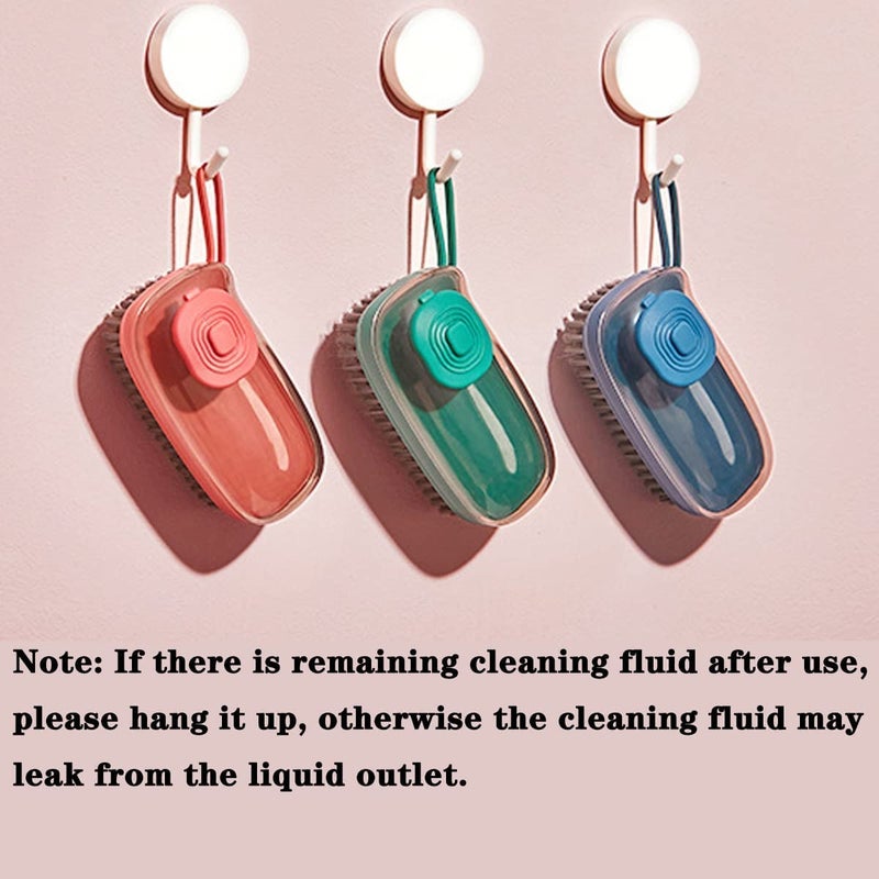 DORMICO Soap Dispenser Scrub Cleaning Brush Household Cleaning Tools Washing Brush for Laundry Cloth Shoe, Good Scrubber Cleaner for Bathroom Kitchen Tub Shower Sink Carpet (Green) - Image 5