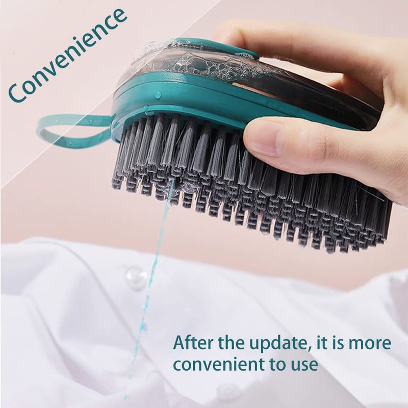 DORMICO Soap Dispenser Scrub Cleaning Brush Household Cleaning Tools Washing Brush for Laundry Cloth Shoe, Good Scrubber Cleaner for Bathroom Kitchen Tub Shower Sink Carpet (Green) - Image 4