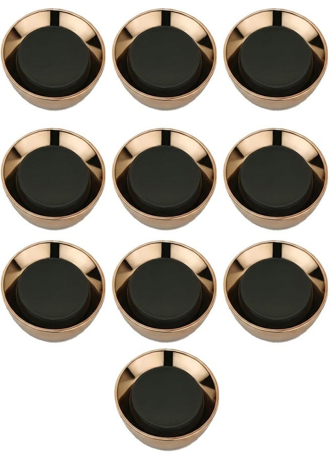 FITTINGO 10PCS G Brown Zinc Alloy Dresser Knobs Rust Resistant Drawer Cabinet Pull Handles with Screws Modern Durable Door Knob Set for Cabinets Closets Furniture - Model 650 - Image 1