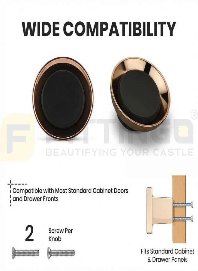 FITTINGO 10PCS G Brown Zinc Alloy Dresser Knobs Rust Resistant Drawer Cabinet Pull Handles with Screws Modern Durable Door Knob Set for Cabinets Closets Furniture - Model 650 - Image 3