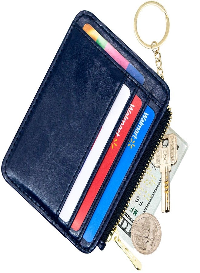 Padike محفظة باديك للنساء، حامل بطاقات ائتمان رفيع، محفظة صغيرة الحجم بتصميم بسيط (أزرق-1) - Image 2