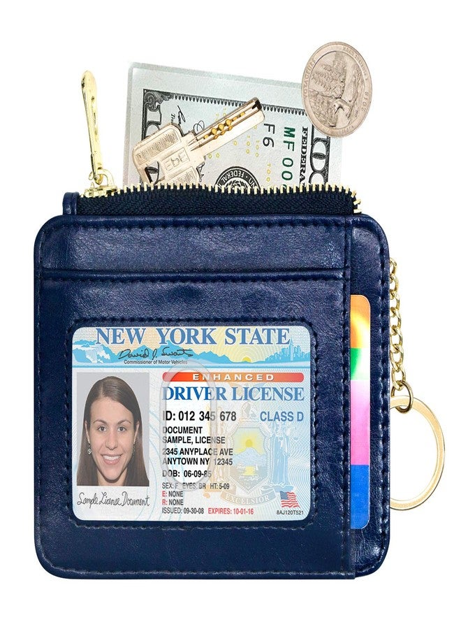 Padike محفظة باديك للنساء، حامل بطاقات ائتمان رفيع، محفظة صغيرة الحجم بتصميم بسيط (أزرق-1) - Image 3