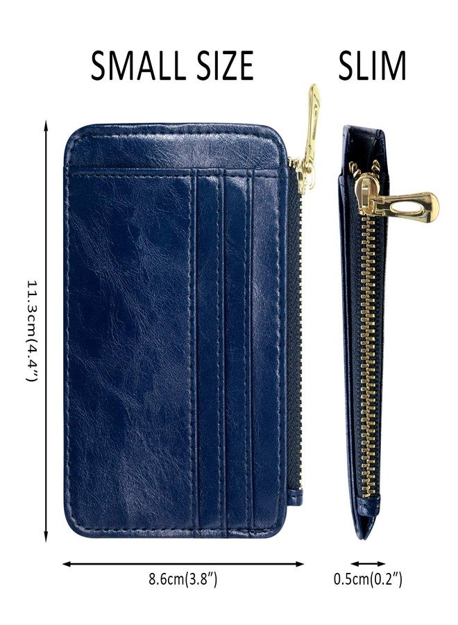 Padike محفظة باديك للنساء، حامل بطاقات ائتمان رفيع، محفظة صغيرة الحجم بتصميم بسيط (أزرق-1) - Image 4