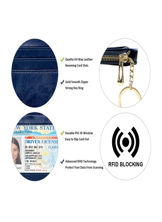 Padike محفظة باديك للنساء، حامل بطاقات ائتمان رفيع، محفظة صغيرة الحجم بتصميم بسيط (أزرق-1) - Image 5