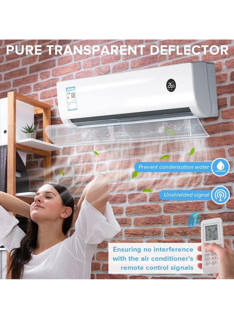 RATSAW Air Conditioner Deflector Split Air Conditioner Deflector Classic Model Without Punching For Wall Adjustable Size to Fit All Types And Sizes of Air Conditioners 50-102cm  - Image 4