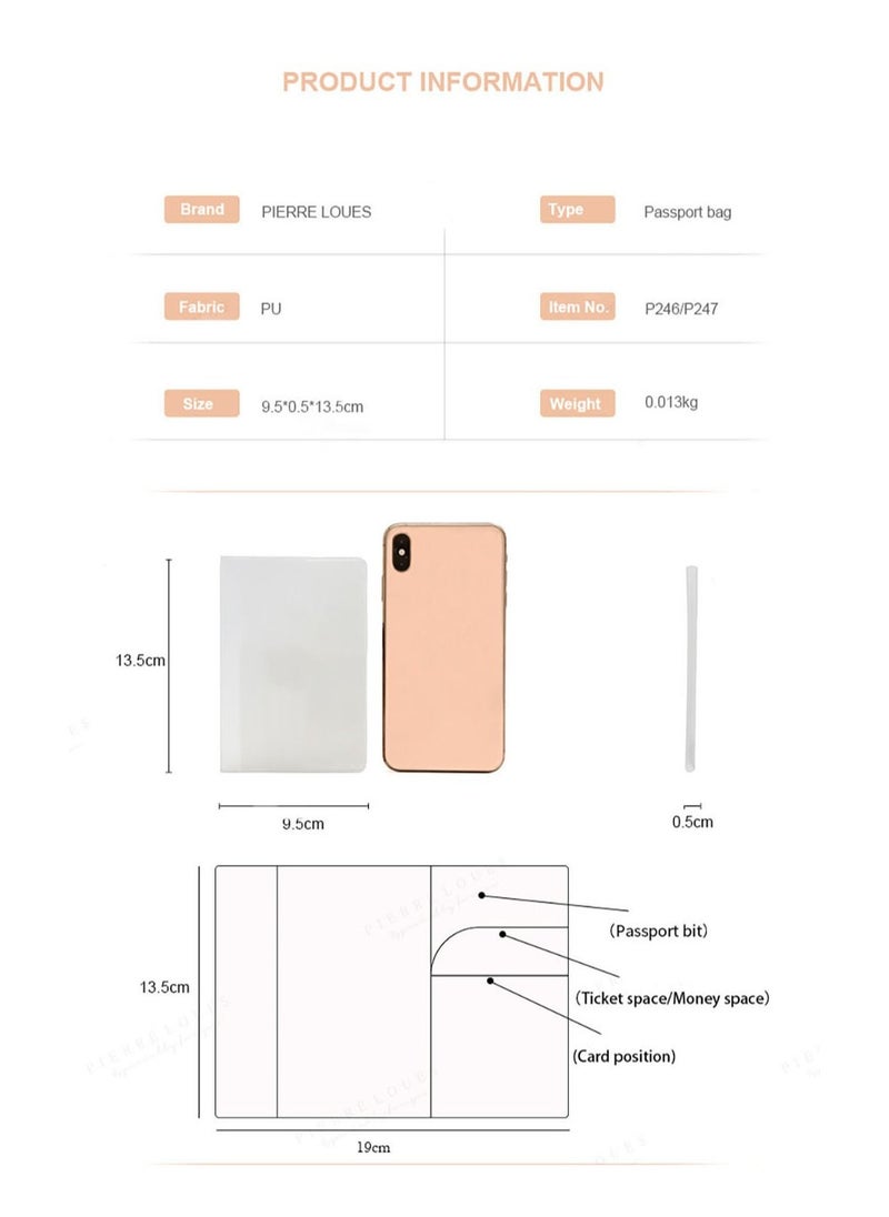 PIERRE LOUES Fashion Passport And Card Holder  - Image 5