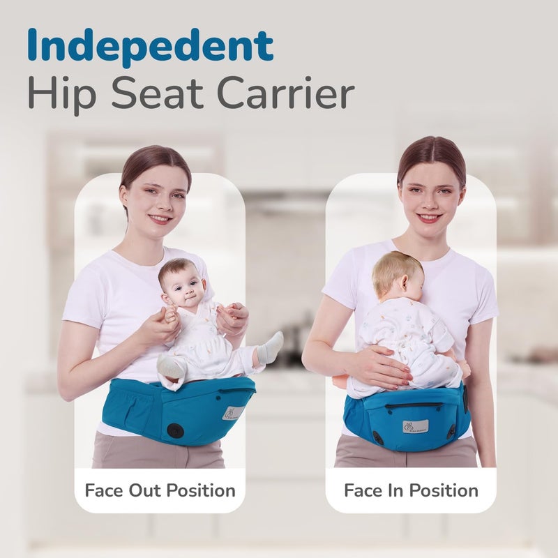 R for Rabbit Baby Carrier Cozy Denim Blue for Newborns - Image 3