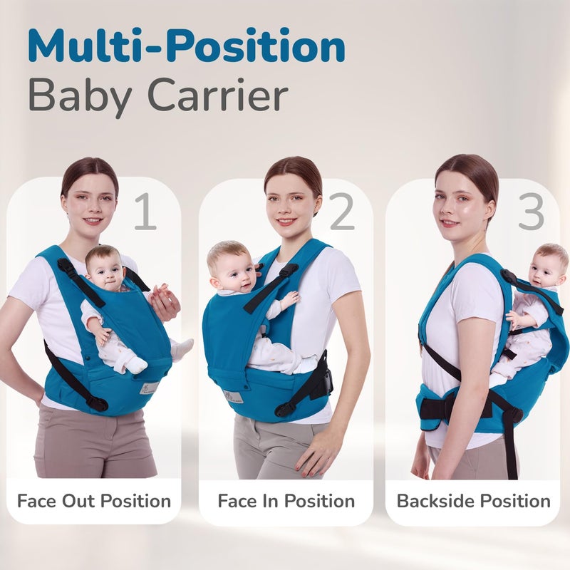 R for Rabbit Baby Carrier Cozy Denim Blue for Newborns - Image 2