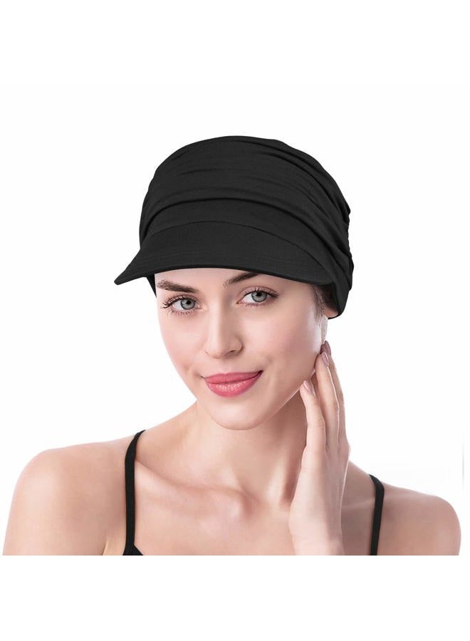 Winitas Chemo Headwear for Women Hair Loss Cotton Black - Image 2