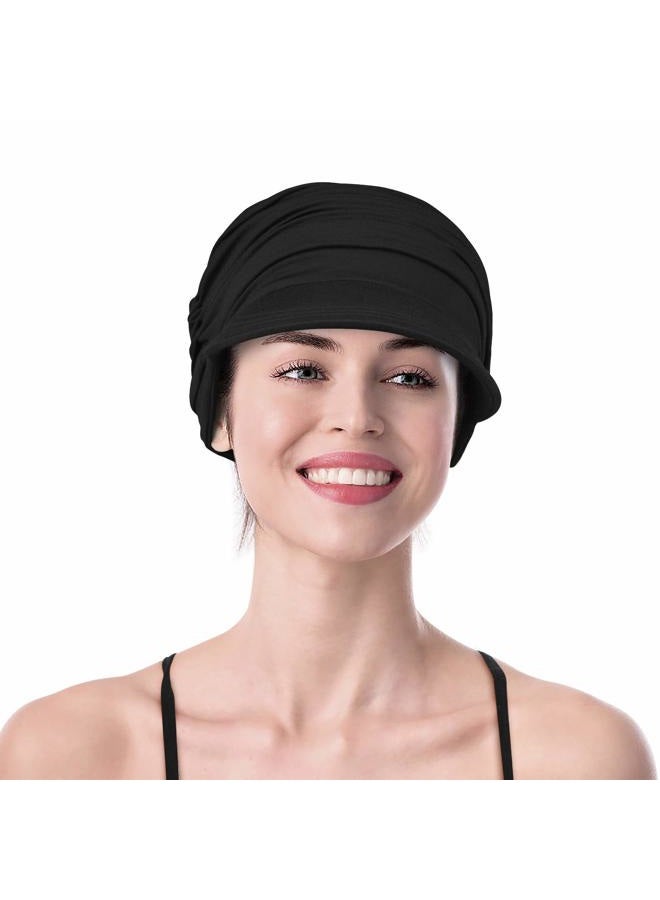 Winitas Chemo Headwear for Women Hair Loss Cotton Black - Image 3