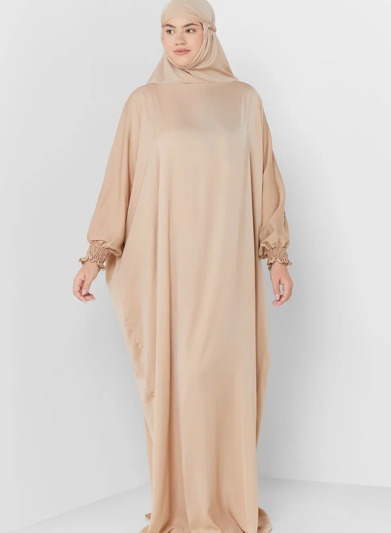 Hayas Closet Curve Detailed Cuff Prayer Dress