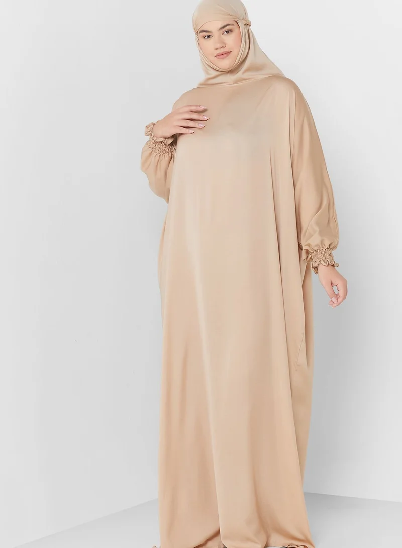 Hayas Closet Curve Detailed Cuff Prayer Dress