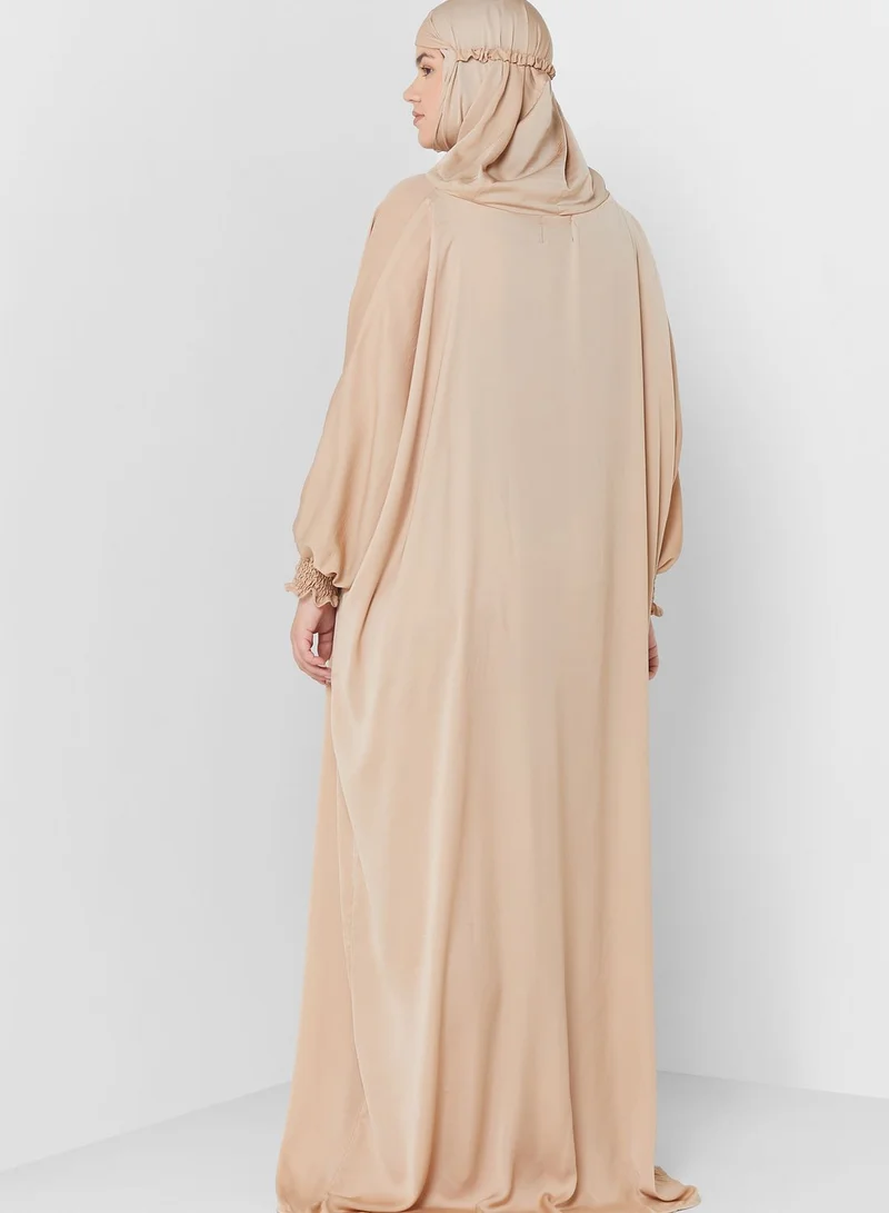 Hayas Closet Curve Detailed Cuff Prayer Dress