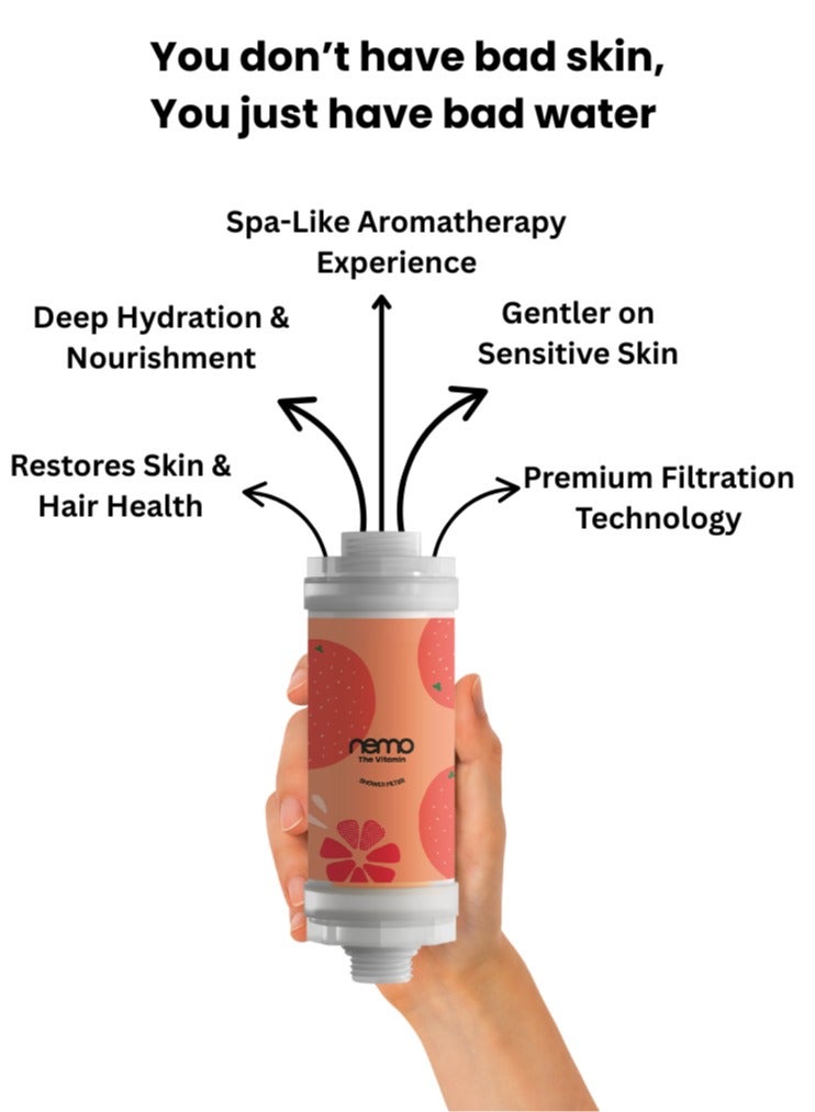 فلتر الاستحمام نيمو بالفيتامينات  - الجريب فروت الفوار - Image 2