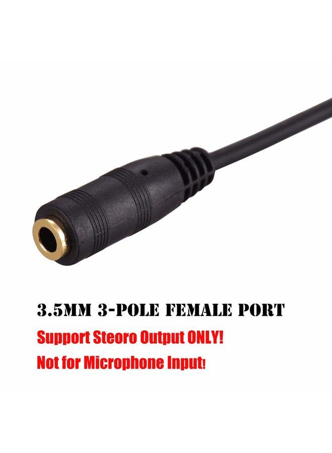Warmstor 2 Pack Gold Plated 2.5mm Male to 1/8 inch 3.5mm Female Stereo Audio Jack Adapter Cable 90 Degree Right Angle Connector 6 inch Cord for Radios,Headphones,Recorder,Camera - Image 3