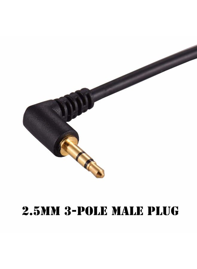 Warmstor 2 Pack Gold Plated 2.5mm Male to 1/8 inch 3.5mm Female Stereo Audio Jack Adapter Cable 90 Degree Right Angle Connector 6 inch Cord for Radios,Headphones,Recorder,Camera - Image 2