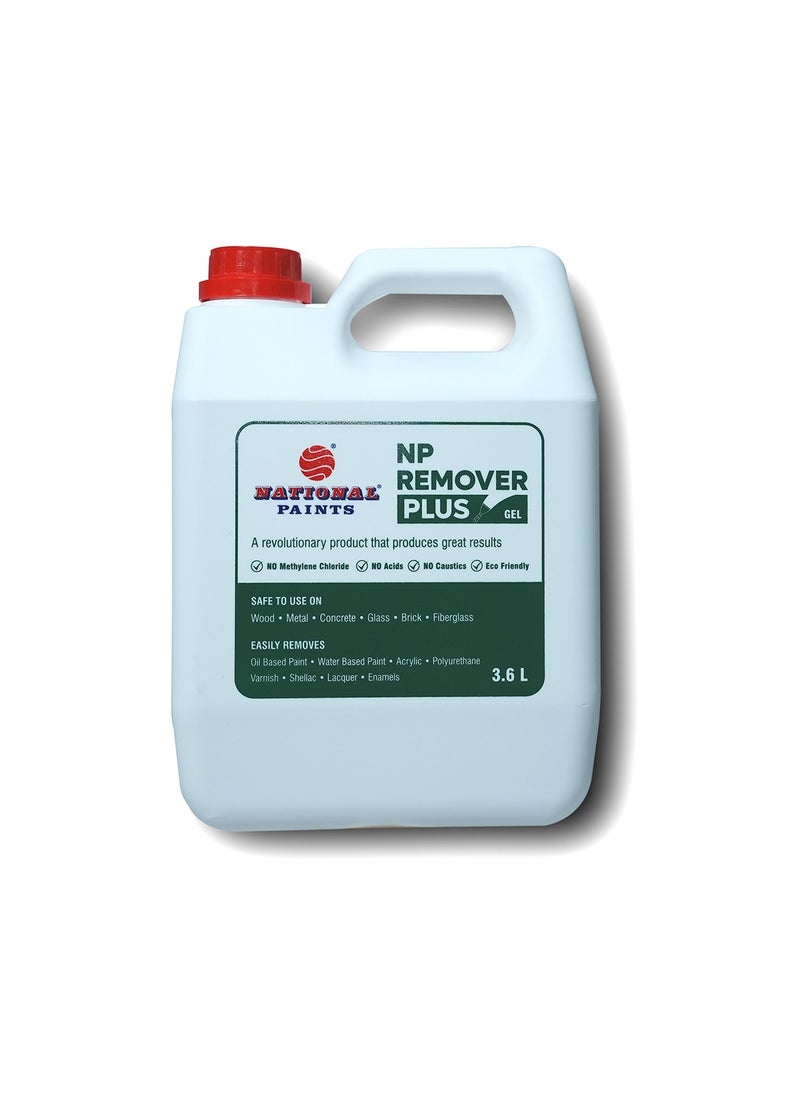 ناشونال بينتس - جل مزيل NP من شركة National Paints (4 لتر) يزيل بسهولة الدهانات الزيتية، والدهانات المائية، والأكريليك، والبولي يوريثين، والورنيش، والشيلاك، والورنيش، والمينا - Image 1