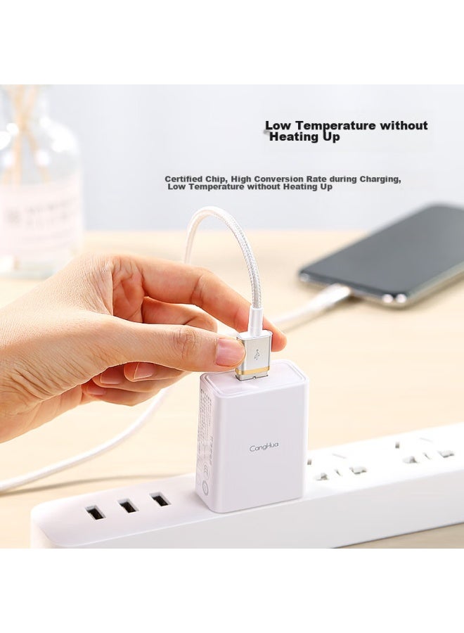 CangHua Apple Data Cable Fast Charging Cord For Iphone 14/13 Pro/12/11/xr/se2/8/7/6, Ipad Phone Usb Power Adapter Braided Cable 1.2 Meters - Image 5