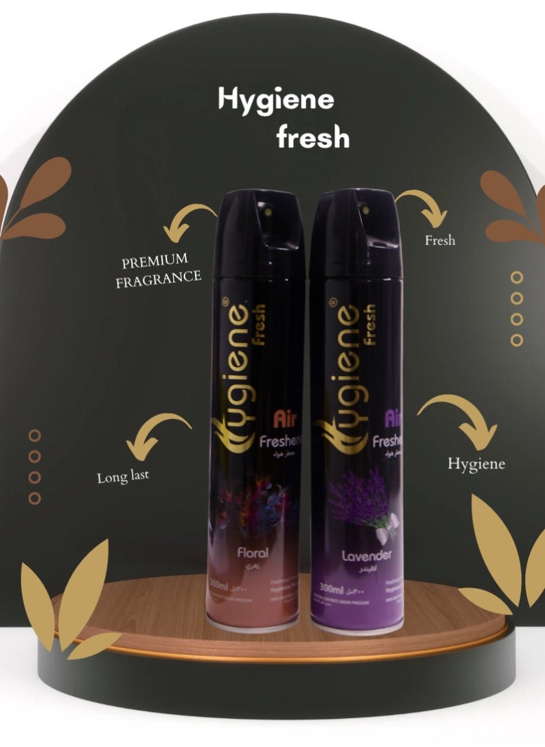 Hygiene Premium Hygiene Air Freshener Spray combo Long-Lasting Fragrance Lavender and floral  - Image 2
