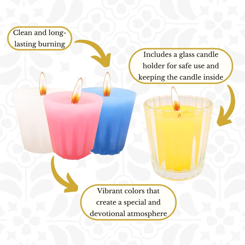 Nuestra Fe 12 Pack Devotional Candles in a Prayer Box - Las 12 Velas de la Divina providencia catolica - velas para posadas - velas para pedir Posada - Procession Candles - Religious Candles - Cirios catolicos - Image 3