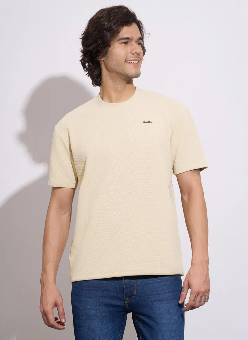 Being Human Self Design Crew Neck Short Sleeves Relaxed Fit T-Shirt