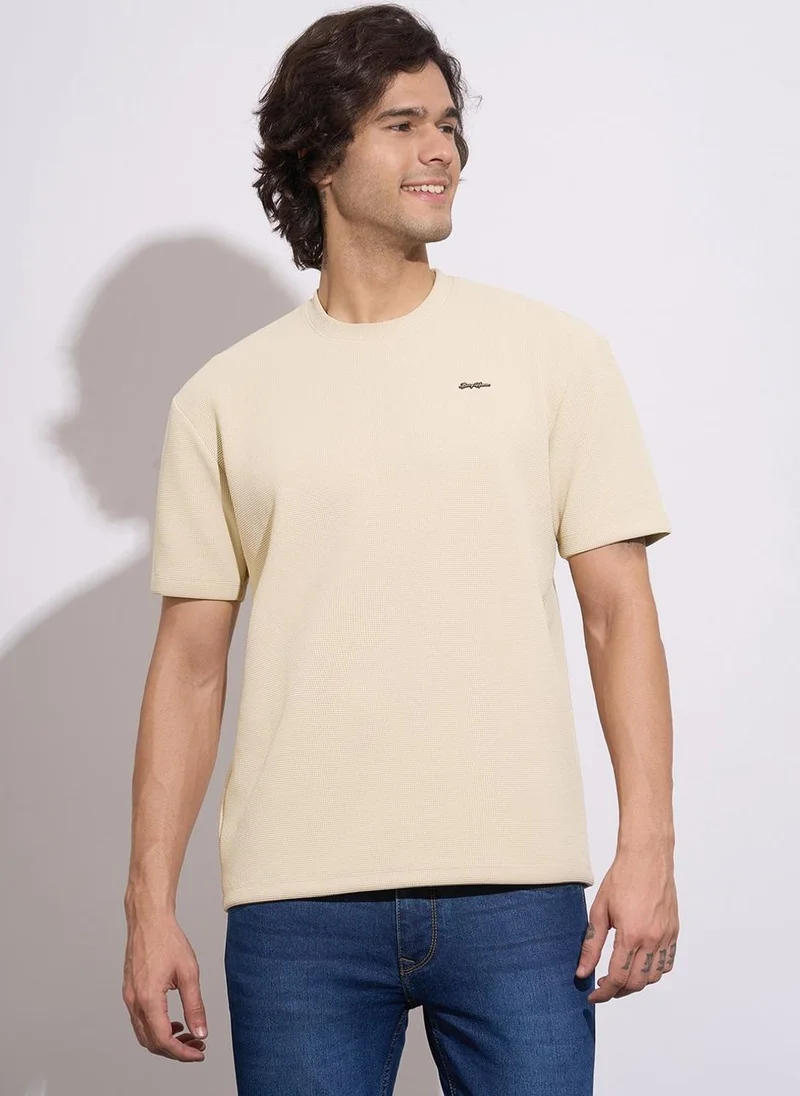 Being Human Self Design Crew Neck Short Sleeves Relaxed Fit T-Shirt