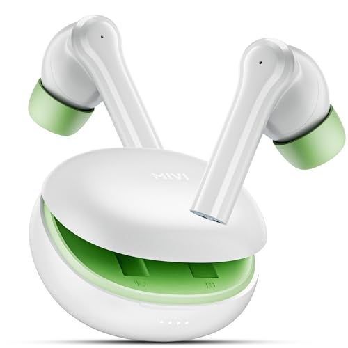 Mivi DuoPods C2 TWS [New Launch], 50 Hrs Playtime, HD Call Clarity with AI-ENC, 13mm Bass Drivers, Low Latency, BT v5.3, Type C Charging, Made in India Earbuds - Image 1