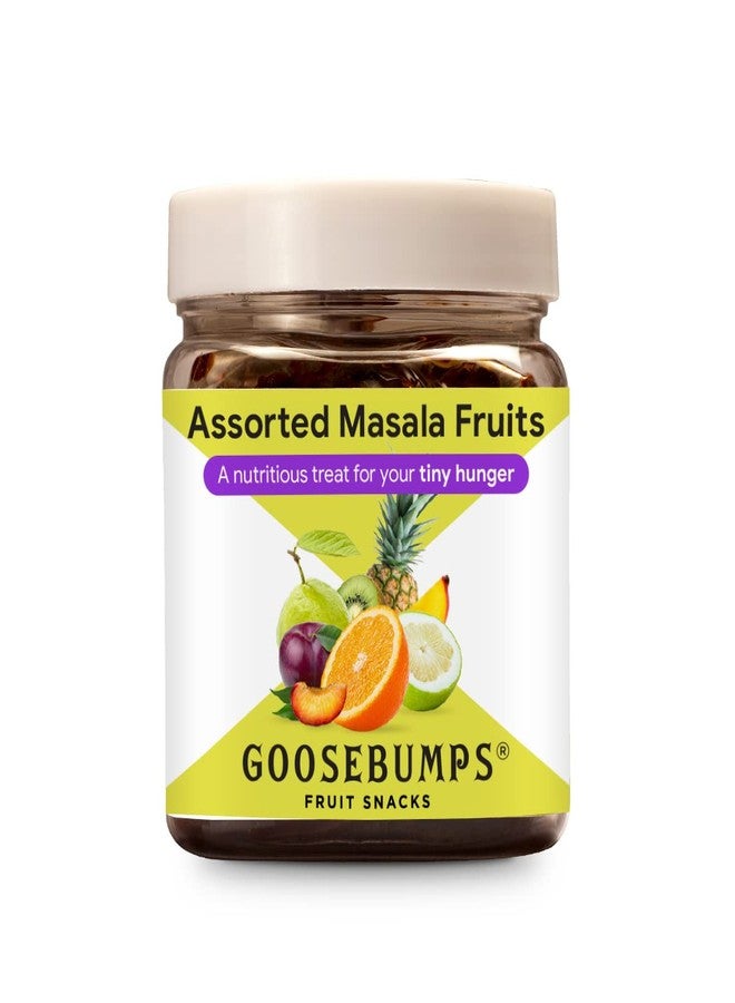 GOOSEBUMPS Assorted Masala Fruits | Dehydrated Mix Fruits - Orange, Mango, Kiwi, Pomelo, Guava & Plums | Chatpata Dried Fruits Healthy Snack for Kids and Adults | 250 GMS - Image 1